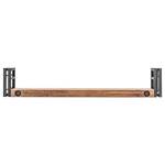 Wandplanken Manchester (set van 2) massief acaciahout/metaal - acaciahout/antracietkleurig - Breedte: 110 cm