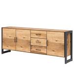 Sideboard Ironwood II Echtholzfurnier / Metall - Alteiche / Grau