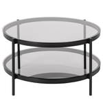 Couchtisch Totowa Glas / Metall - Grau / Schwarz