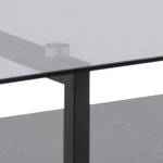 Salontafel Weems glas/metaal - grijs/zwart - Marmer look antracietkleurig