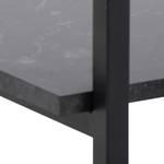 Salontafel Weems glas/metaal - grijs/zwart - Marmer look antracietkleurig