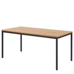 Eettafel Coogee metaal - wild eikenhouten look/mat zwart - 160 x 80 cm