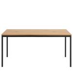 Eettafel Coogee metaal - wild eikenhouten look/mat zwart - 160 x 80 cm