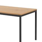 Table Coogee Métal - Imitation chêne sauvage / Noir mat - 160 x 80 cm