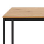 Eettafel Coogee metaal - wild eikenhouten look/mat zwart - 160 x 80 cm