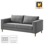 2,5-Sitzer Sofa COSO Classic Webstoff - Stoff Lica: Hellgrau - Eiche