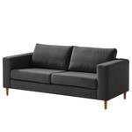 2,5-Sitzer Sofa COSO Classic Webstoff - Webstoff Milan: Anthrazit - Eiche