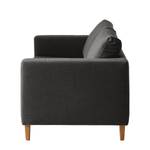 2,5-Sitzer Sofa COSO Classic Webstoff - Webstoff Milan: Anthrazit - Eiche