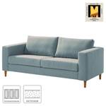 2,5-Sitzer Sofa COSO Classic Webstoff - Stoff Lica: Petrol - Eiche