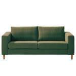 2,5-Sitzer Sofa COSO Classic Webstoff - Stoff Lica: Grün - Eiche