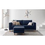 2,5-Sitzer Sofa COSO Classic Webstoff - Webstoff Milan: Dunkelblau - Eiche