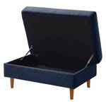 Gestoffeerde hocker COSO Classic geweven stof - Geweven stof Milan: Lichtblauw - Breedte: 95 cm - Eik