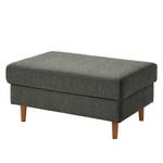 Gestoffeerde hocker COSO Classic geweven stof - Stof Lica: Donkergrijs - Breedte: 95 cm - Eik