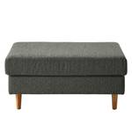 Gestoffeerde hocker COSO Classic geweven stof - Stof Lica: Donkergrijs - Breedte: 95 cm - Eik