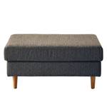 Gestoffeerde hocker COSO Classic geweven stof - Stof Lica: Blauw - Breedte: 95 cm - Eik