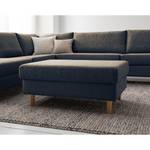 Gestoffeerde hocker COSO Classic geweven stof - Stof Lica: Blauw - Breedte: 95 cm - Eik