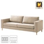 3-Sitzer Sofa COSO Classic Webstoff - Webstoff Milan: Beige - Esche