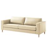 3-Sitzer Sofa COSO Classic Echtleder - Echtleder Neto: Creme - Esche