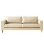 3-Sitzer Sofa COSO Classic Echtleder - Echtleder Neto: Creme - Esche