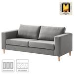 2,5-Sitzer Sofa COSO Classic Webstoff - Webstoff Milan: Hellgrau - Esche