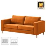 2,5-Sitzer Sofa COSO Classic Webstoff - Webstoff Milan: Rostbraun - Esche