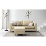 2,5-Sitzer Sofa COSO Classic Echtleder - Echtleder Neto: Creme - Esche