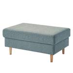 Gestoffeerde hocker COSO Classic geweven stof - Stof Lica: Petrolblauw - Breedte: 95 cm - Es