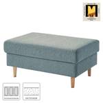 Gestoffeerde hocker COSO Classic geweven stof - Stof Lica: Petrolblauw - Breedte: 95 cm - Es