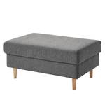 Gestoffeerde hocker COSO Classic geweven stof - Stof Lica: Lichtgrijs - Breedte: 95 cm - Es