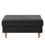 Gestoffeerde hocker COSO Classic echt leer - Leer Neto: Zwart - Breedte: 95 cm - Es