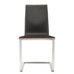 Chaise cantilever Lena I Tissu Ohio : 31 Anthracite - Chêne