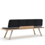 Banc Bern Cuir Toledo : Noir - Largeur : 210 cm