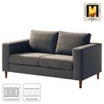 2-Sitzer Sofa COSO Classic Webstoff - Stoff Lica: Blau - Walnuss