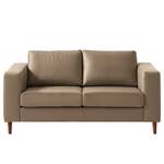 2-Sitzer Sofa COSO Classic Echtleder - Echtleder Neto: Taupe - Walnuss