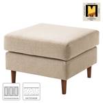 Polsterhocker COSO Classic Webstoff - Webstoff Milan: Beige - Breite: 64 cm - Walnuss