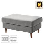 Repose-pieds COSO Classic Tissu - Tissu Milan : Gris clair - Largeur : 95 cm - Noyer