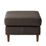 Gestoffeerde hocker COSO Classic echt leer - Leer Neto: Bruin - Breedte: 64 cm - Walnoot