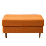 Gestoffeerde hocker COSO Classic geweven stof - Geweven stof Milan: Roestbruin - Breedte: 95 cm - Walnoot