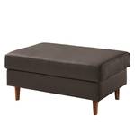 Gestoffeerde hocker COSO Classic echt leer - Leer Neto: Bruin - Breedte: 95 cm - Walnoot