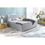 Letto imbottito Chicago Color grigio pallido