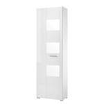 Vitrine Cely Blanc brillant / Blanc mat - Hauteur : 192 cm