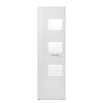 Staande vitrinekast Cely hoogglans wit/mat wit - Hoogte: 192 cm