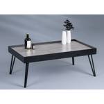 Couchtisch Corbin III Glas / Metall - Beton Dekor / Schwarz