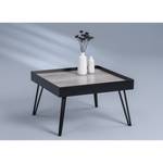 Couchtisch Corbin I Glas / Metall - Beton Dekor / Schwarz