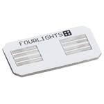 Wandlamp Fourlights I polycarbonaat/aluminium - 2 lichtbronnen