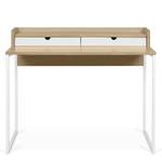 Bureau Rise deels massief eikenhout/metaal - licht eikenhout/wit