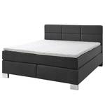 Lit boxspring Aurelius Noir - Bois manufacturé - 182 x 108 x 212 cm