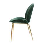 Gestoffeerde stoelen Charlize I (2 stuk) fluweel/metaal - messingkleurig - Groen