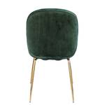 Gestoffeerde stoelen Charlize I (2 stuk) fluweel/metaal - messingkleurig - Groen