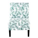 Gestoffeerde stoel Indira V geweven stof/massief beukenhout - zwart/groen/wit